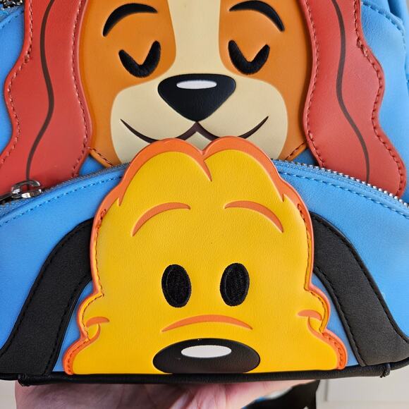 Loungefly Disney Parks Disney Dogs Figural Mini Backpack Rolly Lady Pluto - Picture 8 of 15
